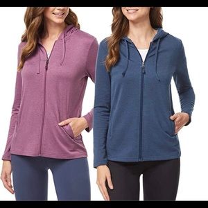 32 DEGREES Ladies 2-Pack Lightweight Hoodies with UPF 40+
